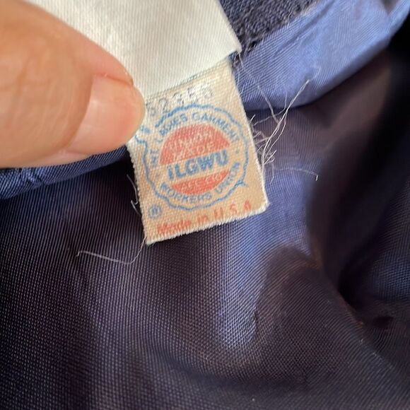 Vtg 70s/80s JH Collectibles navy blue high waisted wool pants - Picture 12 of 12